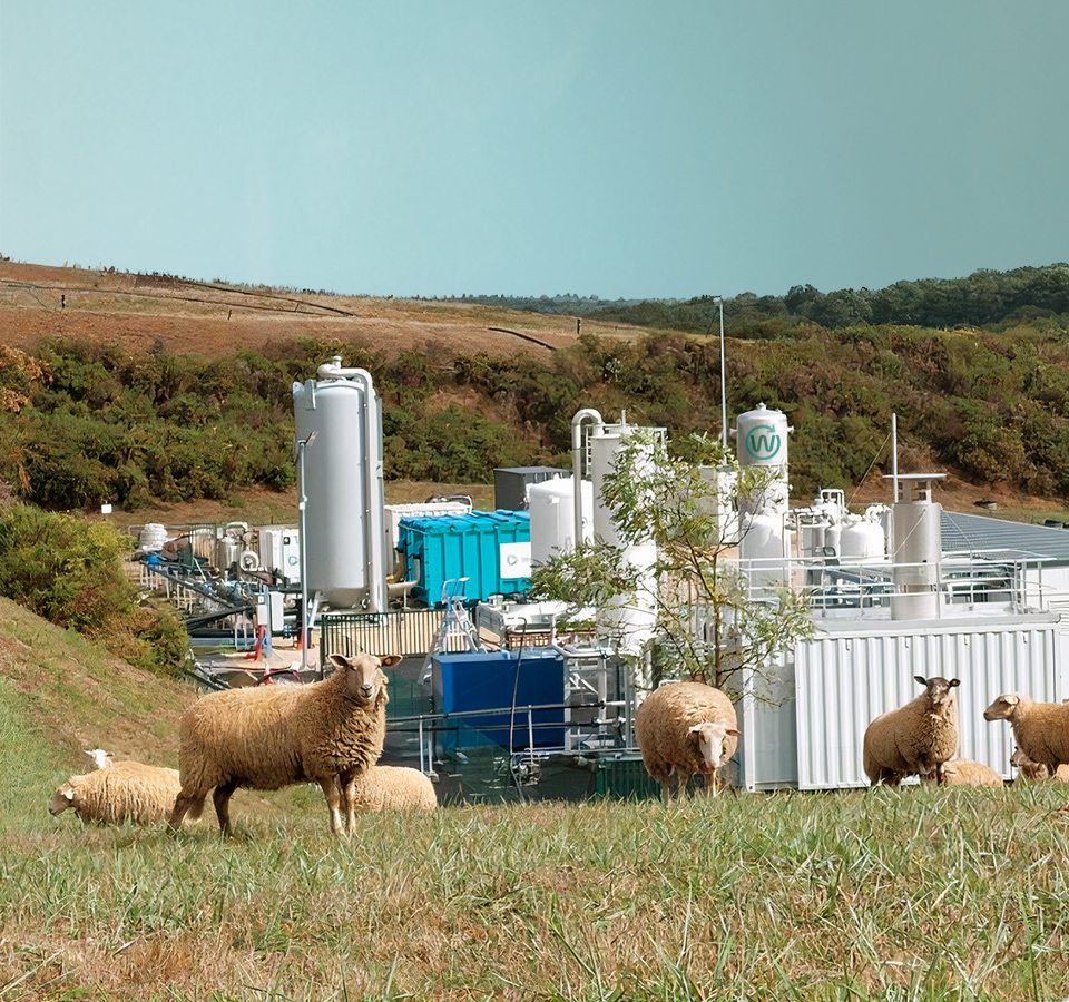 Image d'unité WAGABOX sur le site de stockage des déchets non dangereux de Basilac d'Auberoche.