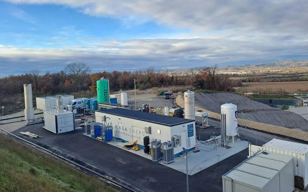 A Waga Energy coloca em operação uma planta de produção de biometano no sul da França